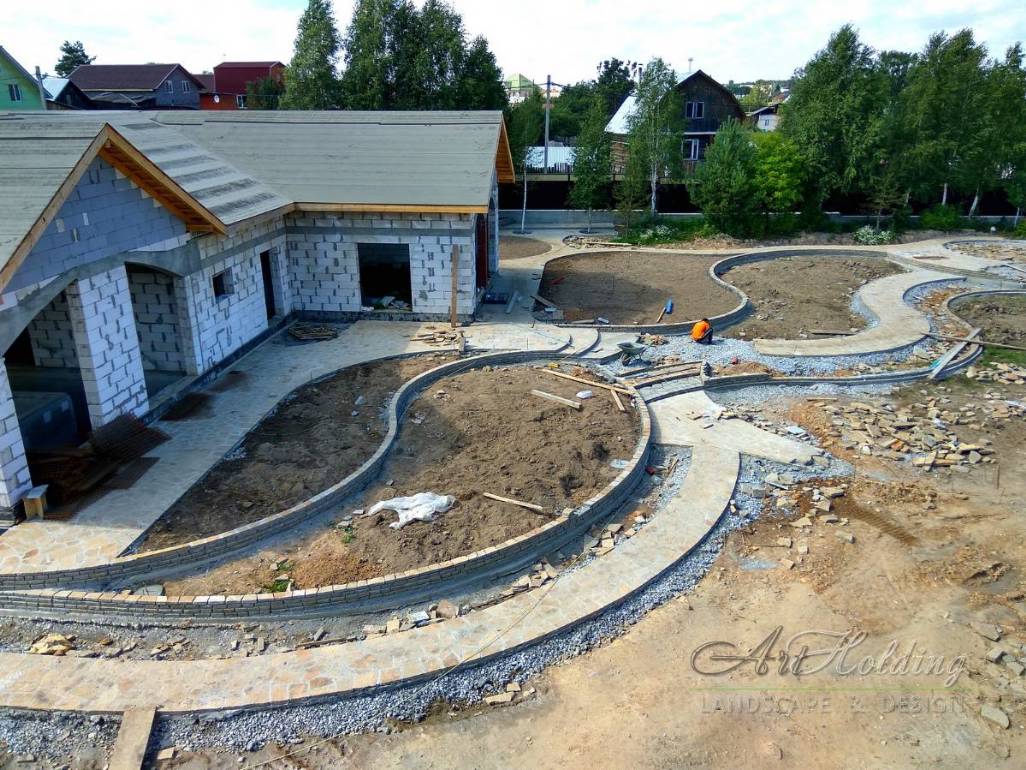 Работы на ландшафтном объекте